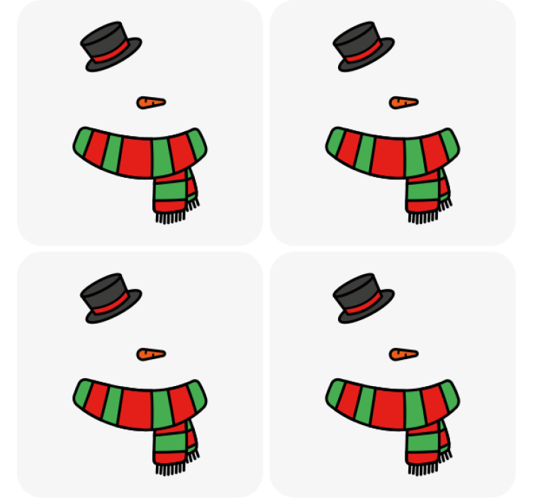 Snowman accessories set božične podstavke za kozarce - TenStickers