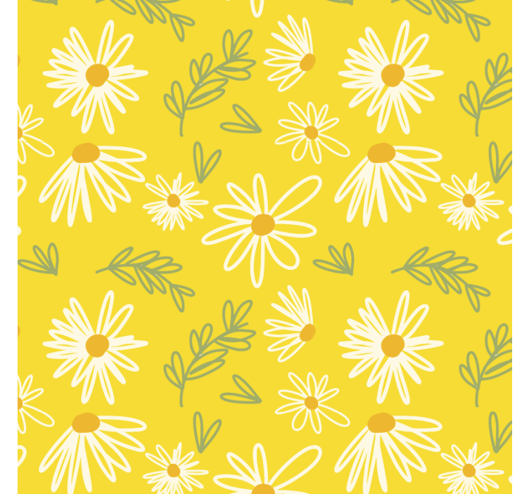 Daisy floral pattern podstavki s teksturnim učinkom - TenStickers