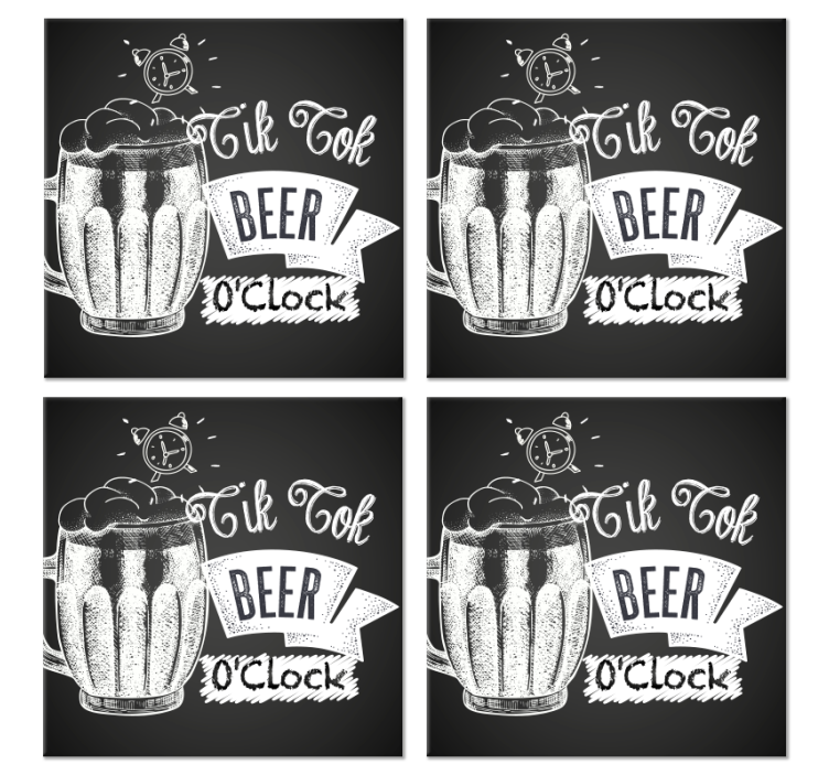 Tik tok quote podstavki za pijačo za pivo - TenStickers