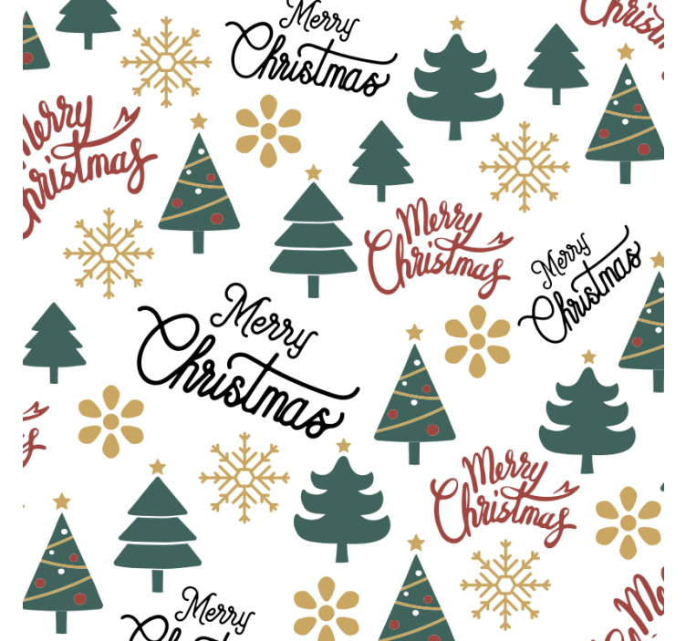 Merry christmas trees božične podstavke za kozarce - TenStickers
