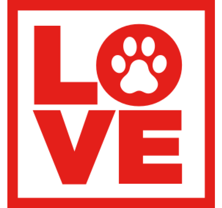 Love paw design podstavek za kozarce s citati - TenStickers