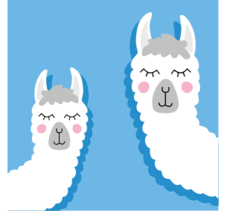 Igrivi liki lam za geeky podstavke za kozarce - TenStickers