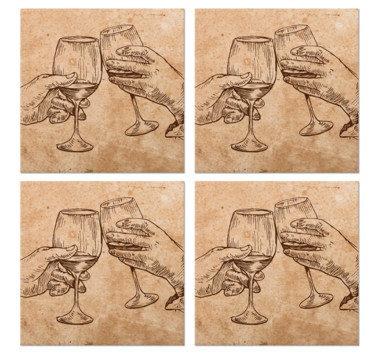 Cheers hand-drawn glasses podstavek za kozarce - TenStickers