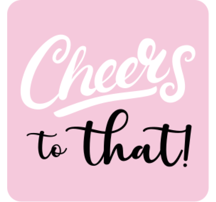 Cheers quote design podstavek za kozarce pivo - TenStickers