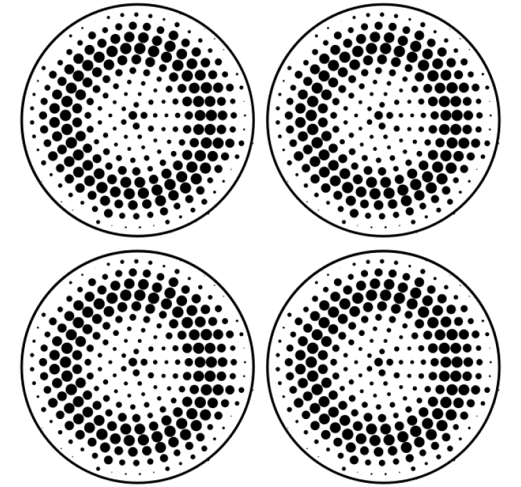 Dotted pattern coasters podstavki s teksturnim učinkom - TenStickers