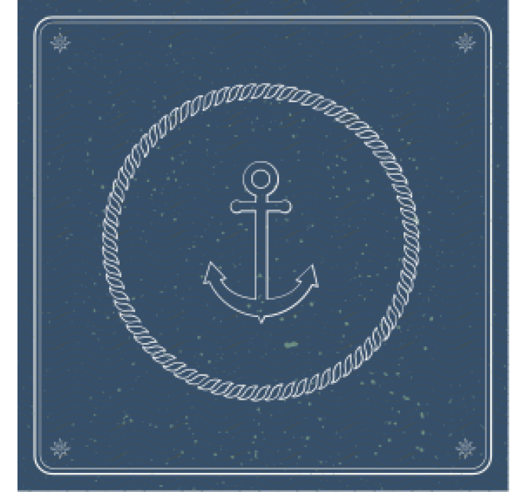 Anchor with rope podstavki za kozarce vintage - TenStickers