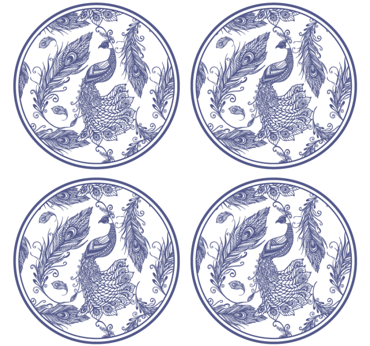 podloga za pavške ploščice delftware - TenStickers