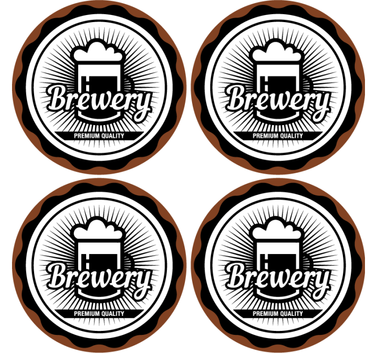 Brewery premium quality emblem podstavek za kozarce - TenStickers