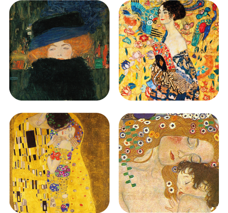 Classic art portraits display podstavki za kozarce vintage - TenStickers
