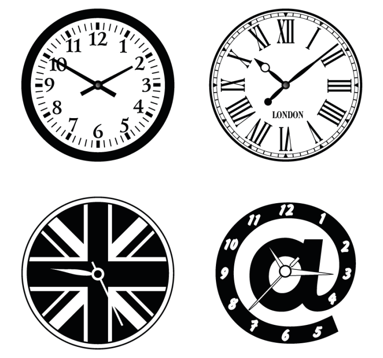 Clock design elements podstavek za kozarce geeky - TenStickers