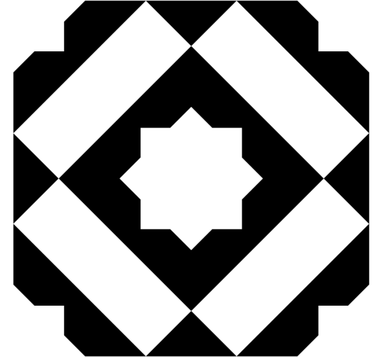 črni kvadratni podloga za ploščice - TenStickers