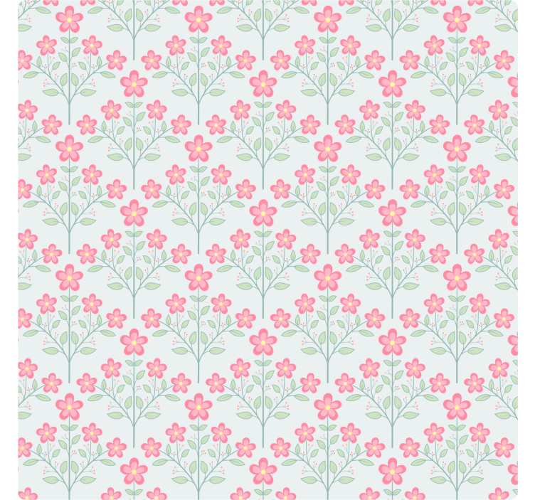 Floral pattern in pastel podstavki s teksturnim učinkom - TenStickers