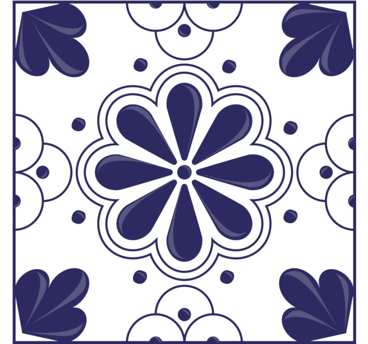 Floral shape pattern podstavki s teksturnim učinkom - TenStickers