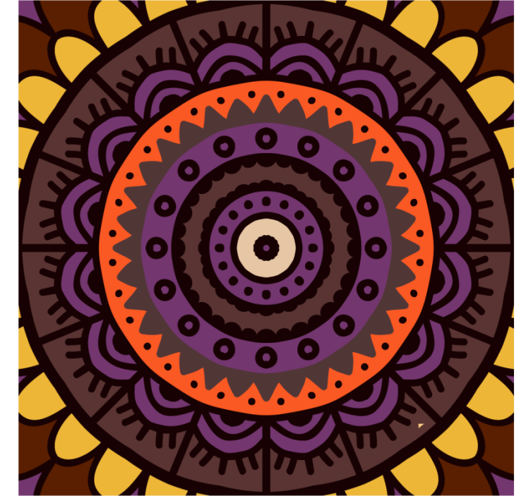 Intricate circular pattern podstavki s teksturnim učinkom - TenStickers