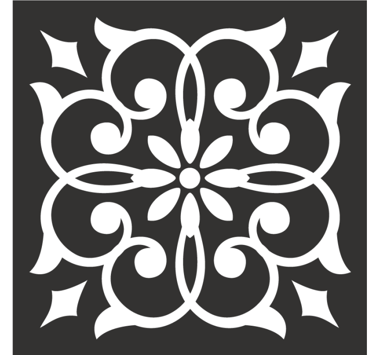 Oblika rože elegantna bela čipka moderno podmetače - TenStickers