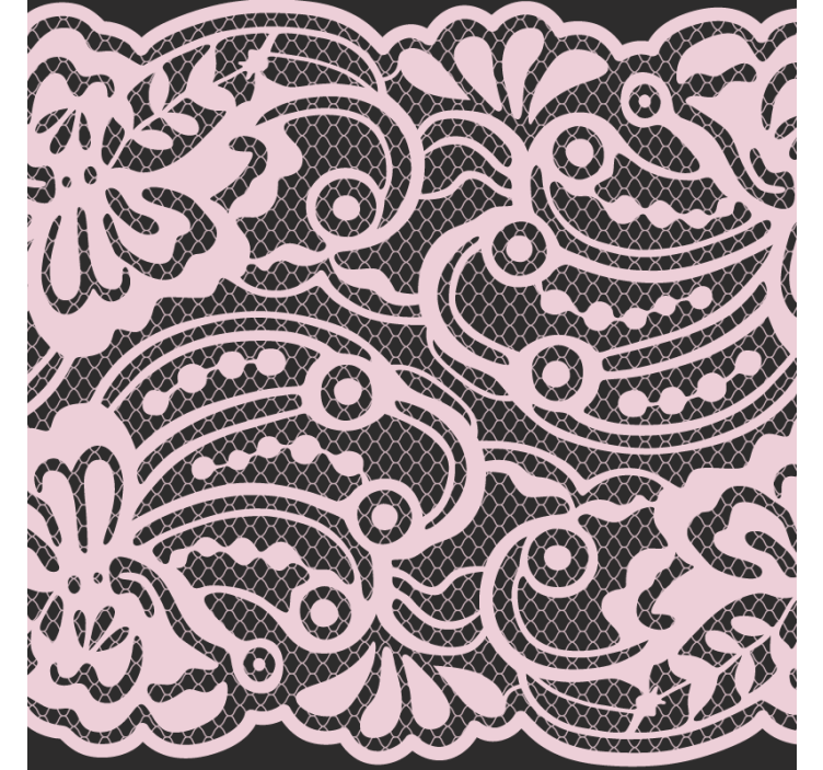 Roza elegantna čipka na črnem modernem podstavku - TenStickers