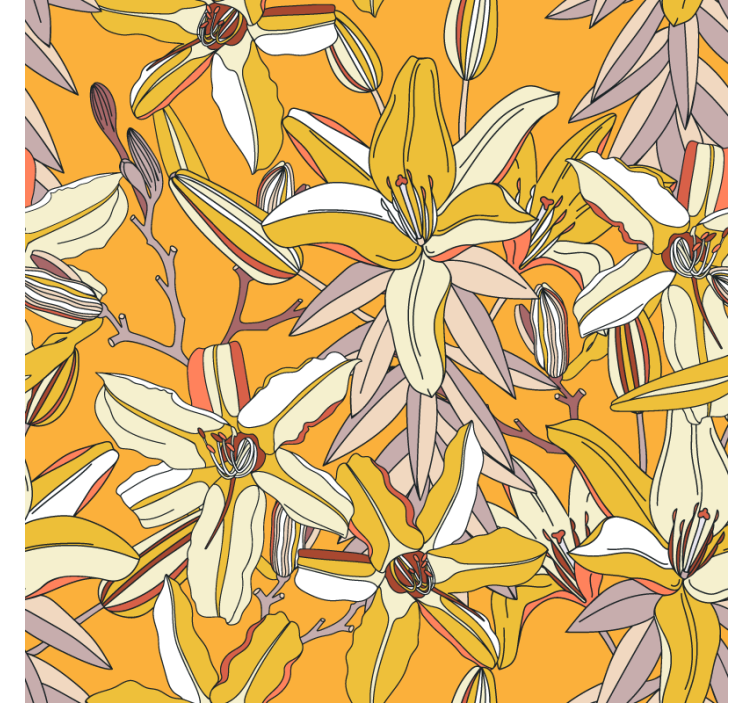 Vibrant floral pattern podstavek za kozarce pivo - TenStickers