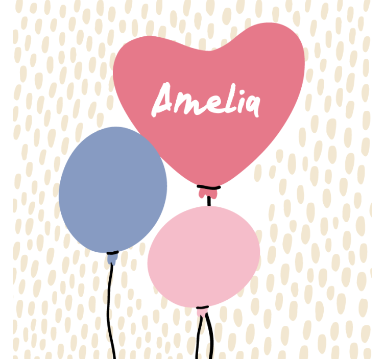 Heart shape balloon trio podstavki za poročna - TenStickers