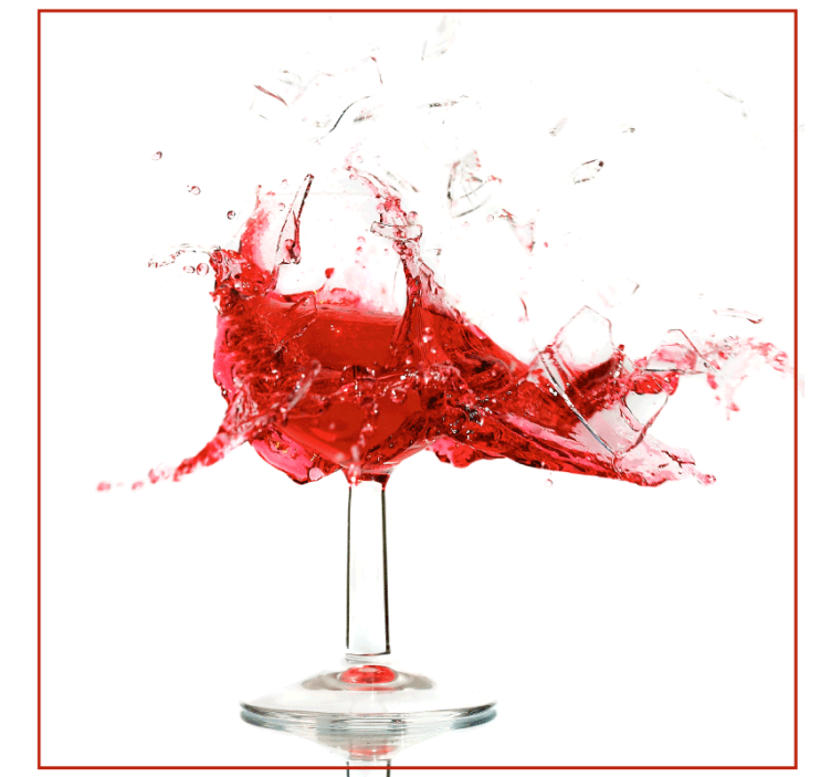Splashing red beverage podstavek za kozarce - TenStickers