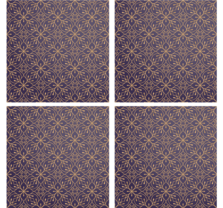 Flower print style podstavki z teksturo - TenStickers