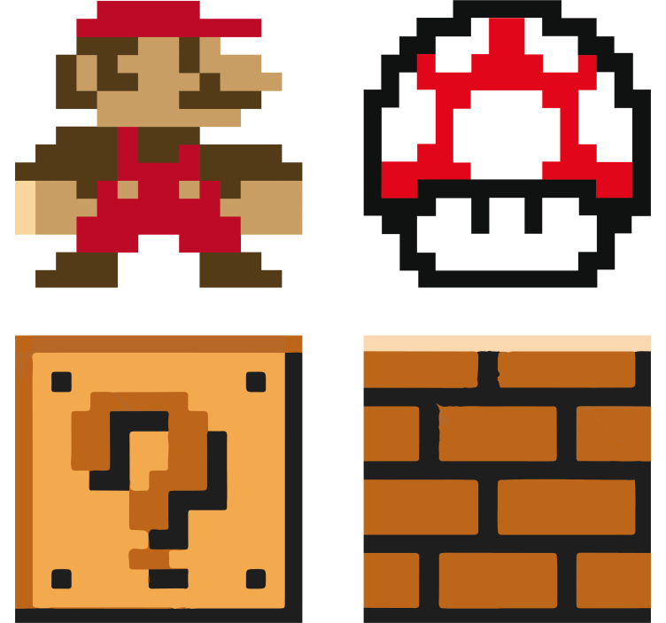 Super mario teme podloga za podstavke - TenStickers