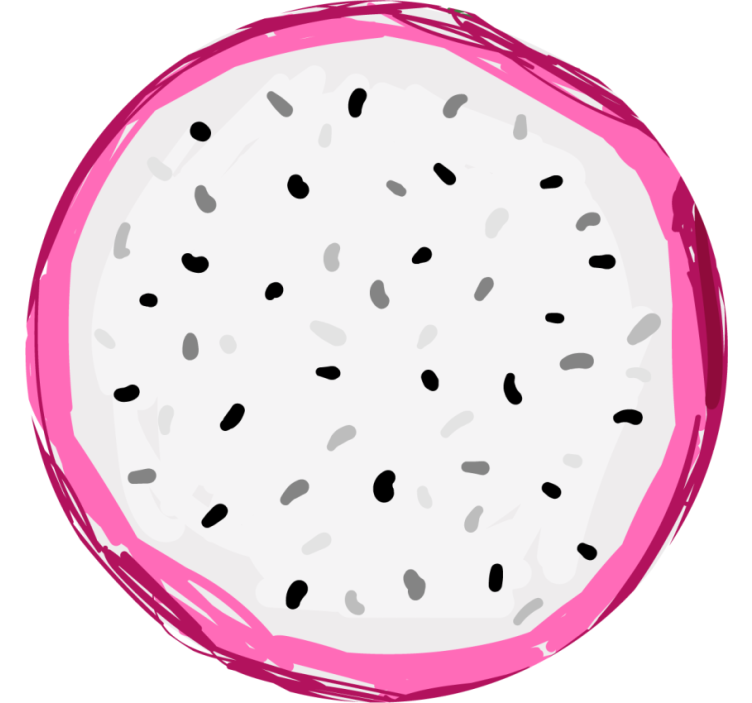 Colorful dragon fruit slice podstavek za kozarce - TenStickers