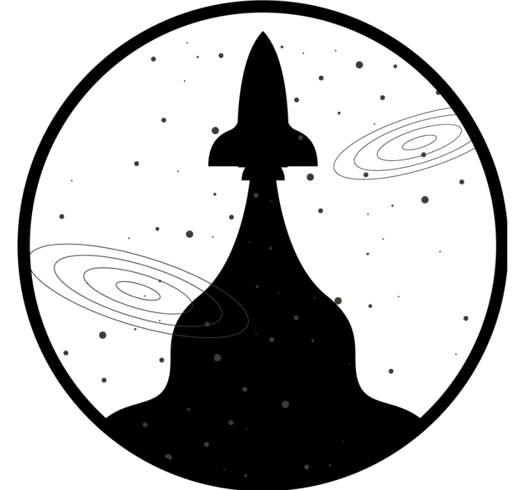 Leteča raketa modernega podstavka - TenStickers