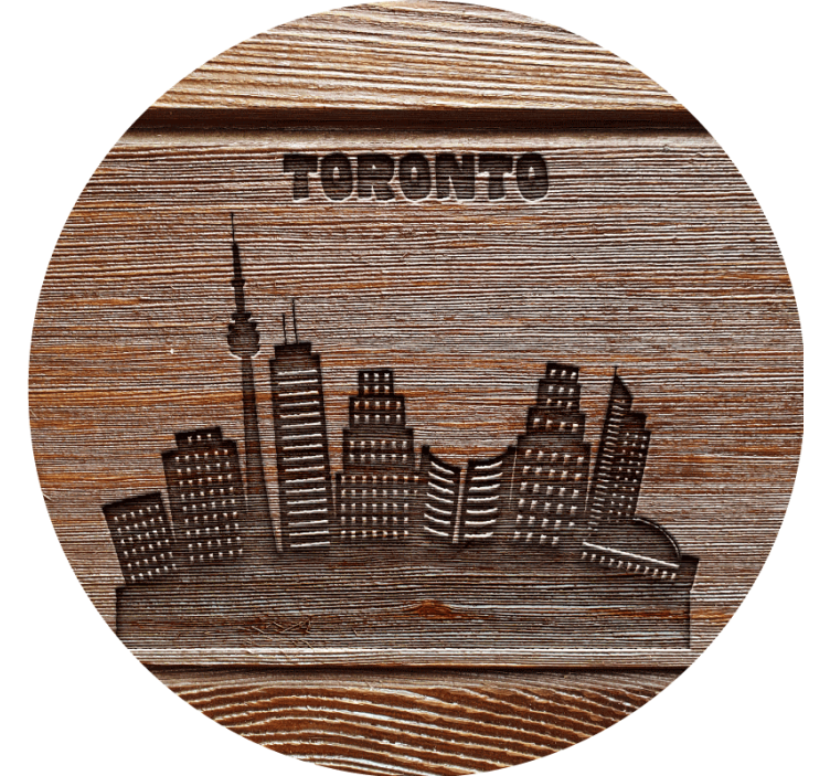 Toronto skyline silhouette podstavki za kozarce vintage - TenStickers