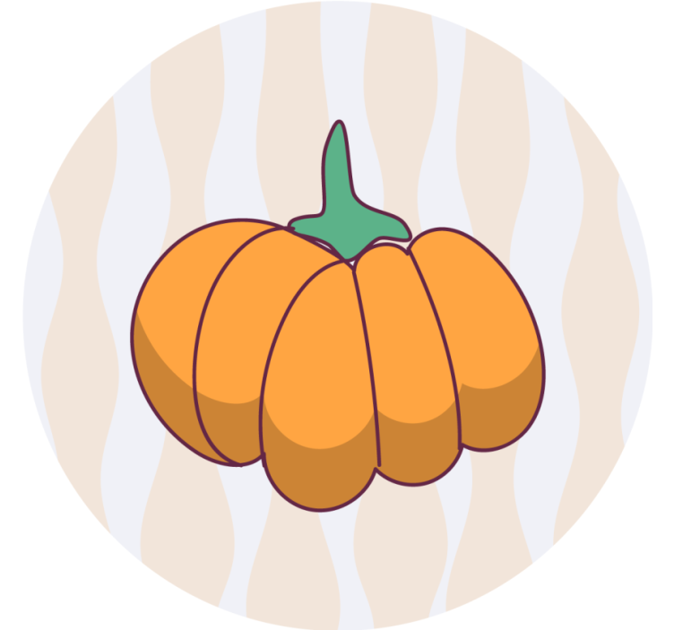 Stylized pumpkin shape podstavek za kozarce halloween - TenStickers