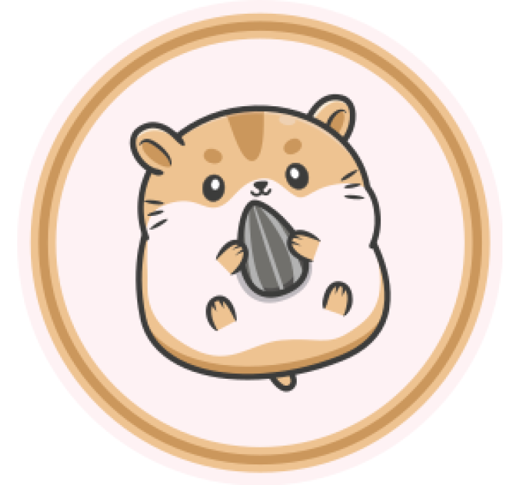 Cute hamster holding seed geeky podstavek za kozarce - TenStickers
