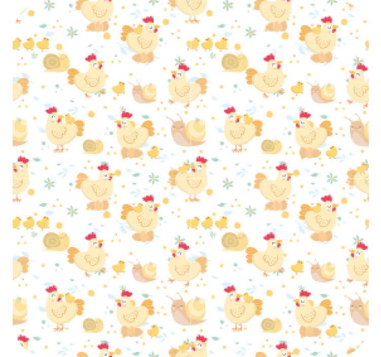 Igriv vzorec piščancev geekovski podstavek za kozarce - TenStickers