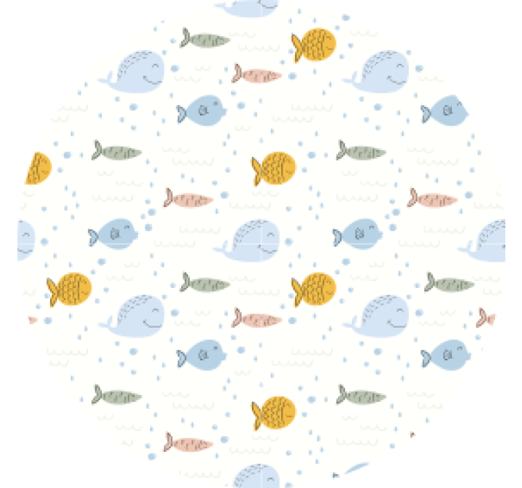 Colorful fish pattern geeky podstavek za kozarce - TenStickers