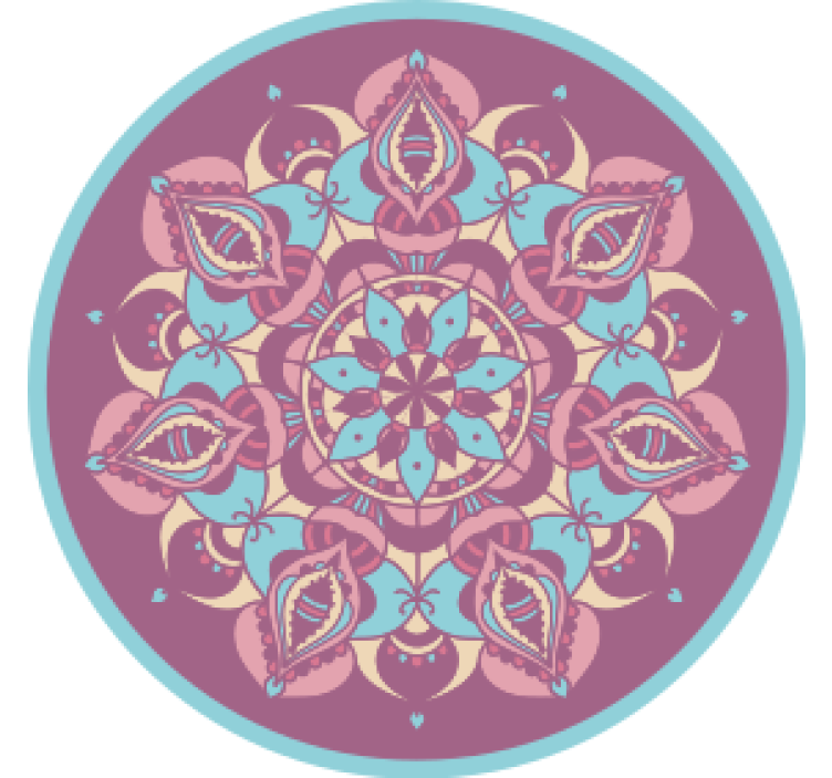 Complex floral mandala arrangement podstavki za kozarce - TenStickers