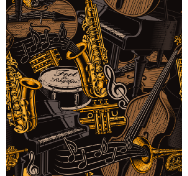 Risanka glasba doodles sodobni podstavku - TenStickers