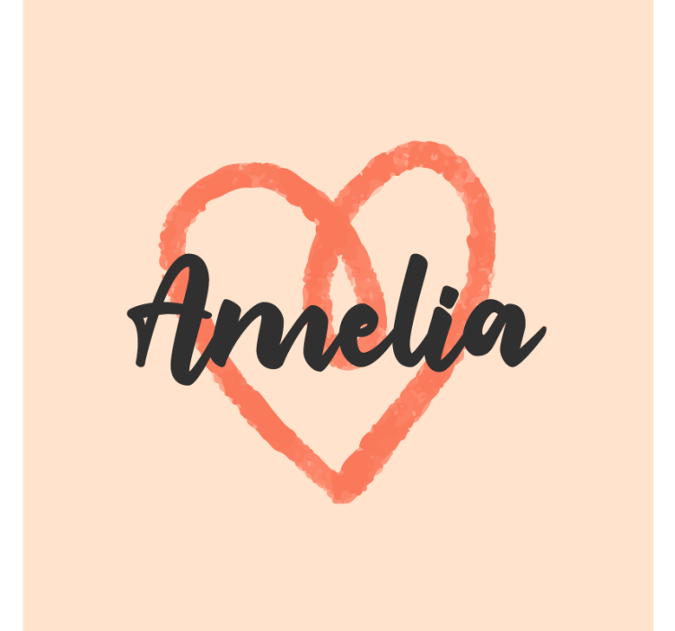 Heart shape personalization personalizirani podstavki - TenStickers