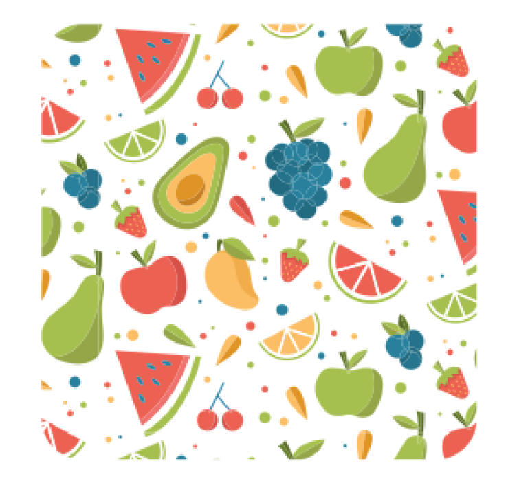Vibrant fruit motif sodobni podstavki za kozarce - TenStickers