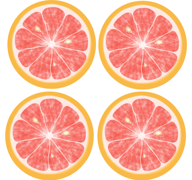 Citrus slice motif geeky podstavek za kozarce - TenStickers