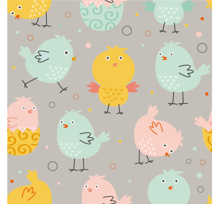 Whimsical colorful birds geeky podstavek za kozarce - TenStickers