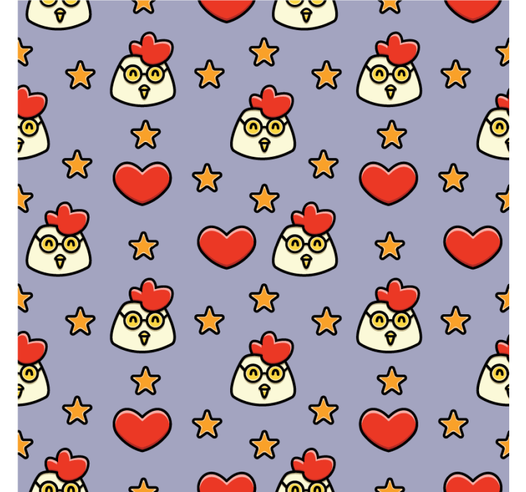 Igrivi piščančji glavički podstavek za kozarce - TenStickers