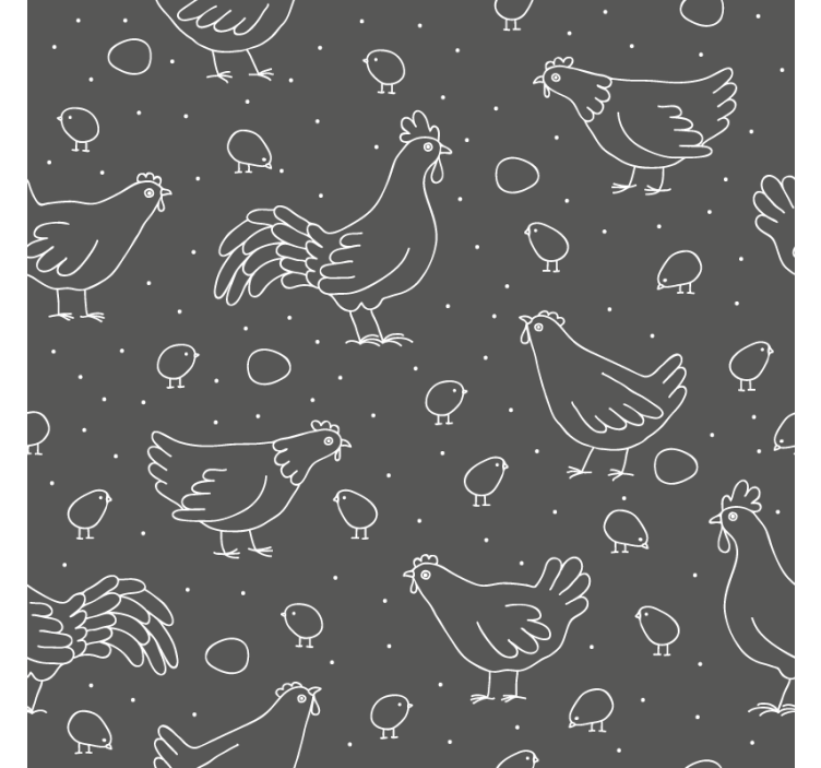 Hen and chick patterns podstavki za kozarce vintage - TenStickers