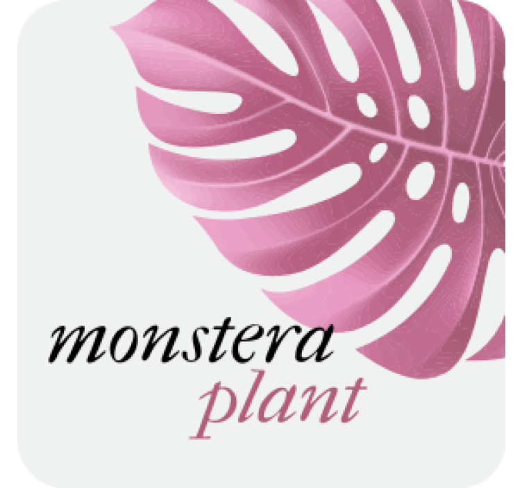 Monstera leaf accent personalizirani podstavki za kozarce - TenStickers