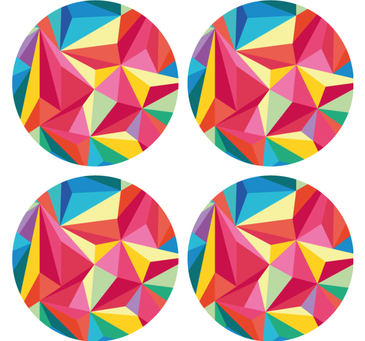 Vibrant geometric patterns podstavki s teksturnim učinkom - TenStickers