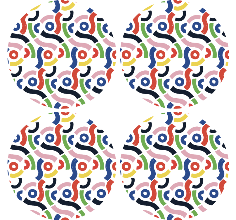 Colorful abstract patterns podstavki z teksturo - TenStickers