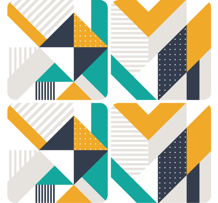 Geometric color block patterns podstavki za kozarce - TenStickers