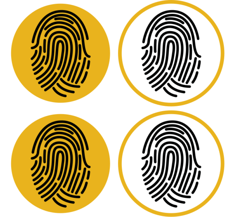 Prstni odtis abstraktna umetnost moderna podstavka - TenStickers