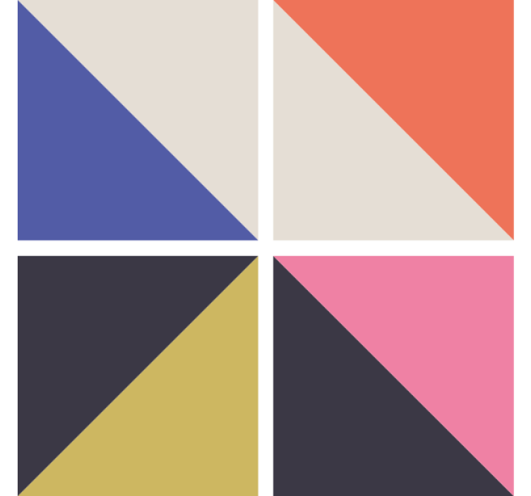 Geometrijski večbarvni koti Podstavki s teksturnim učinkom - TenStickers