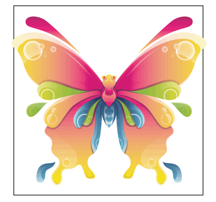 Colorful butterfly artwork podstavek za kozarce - TenStickers