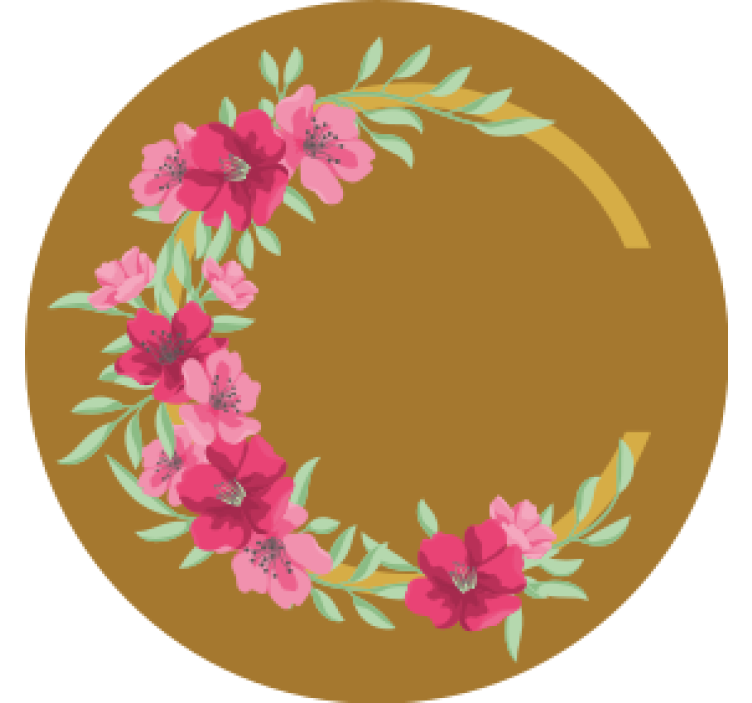 Floral circular design podstavek za kozarce piva - TenStickers