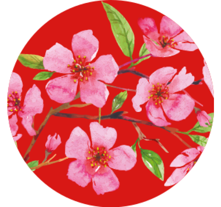 Floral pink blossom podstavki z teksturo - TenStickers