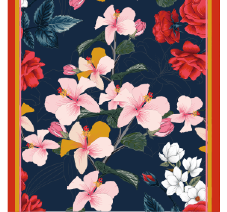 Floral tropical pattern geeky podstavek za kozarce - TenStickers